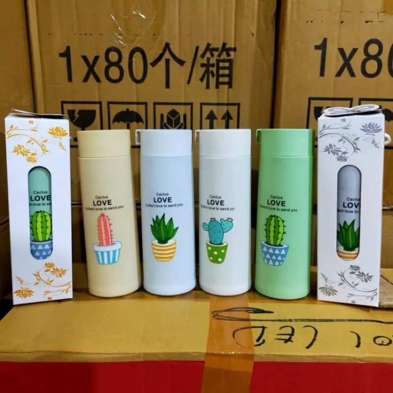 CACTUS TUMBLER BOTTLE 450 ML + กล่อง
