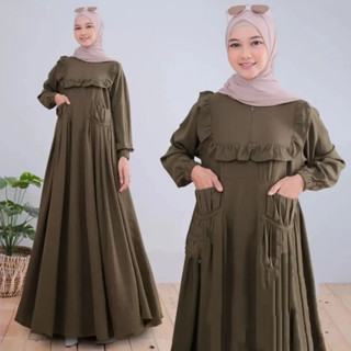 Gamis NEYZA DRESS JP SIZE M L XL XXL Best FRIENDL Material CRINKLE AIRFLOW Latest Plain Womens GAMIS ARMY MUSTARD LAVENDER JUMBO Get Womens GAMIS ไม่มีชุดเดรส HIJAB สําหรับผู้หญิงมุสลิม เสื้อผ้ามุสลิม สไตล์เกาหลี สําหรับผู้หญิง