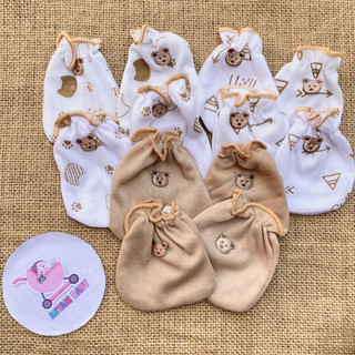 3 PCS Sarung Tangan 3 PCS Sarung Kaki Series Coklqt Sablon ASYAM BABY
