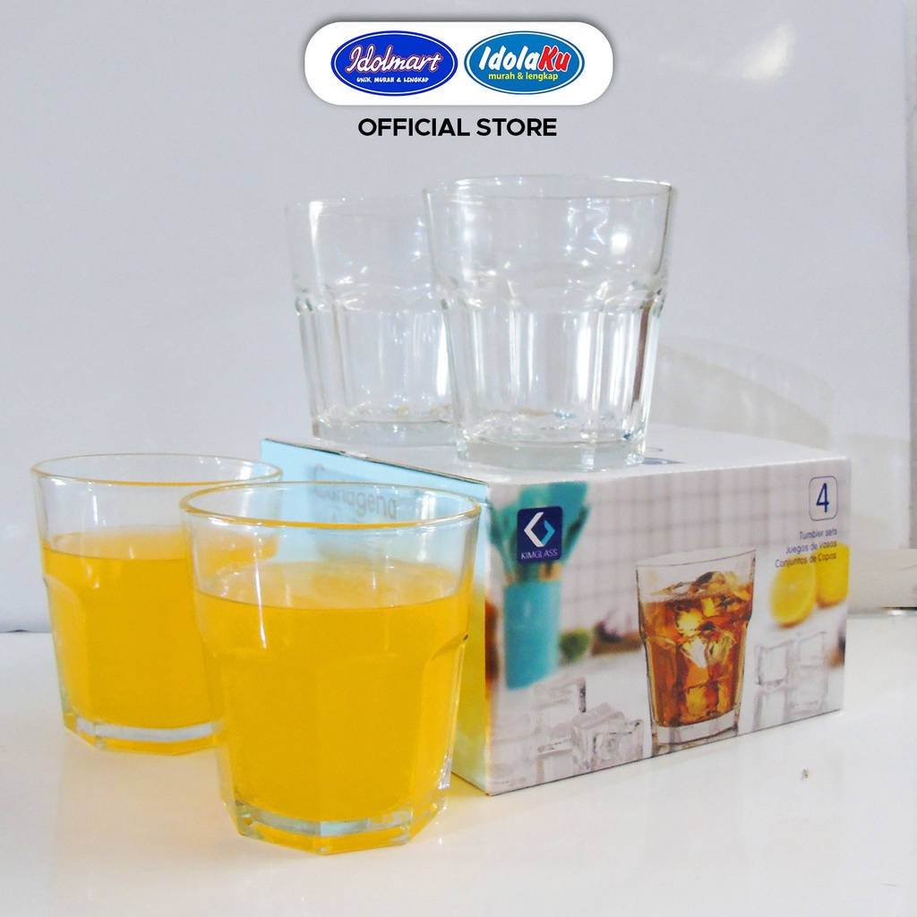 Kimglass Glass Cup Cartagena 335 ml x 4 ชิ้น Cartagena ถ้วยแก้ว TS-1276- Surabaya