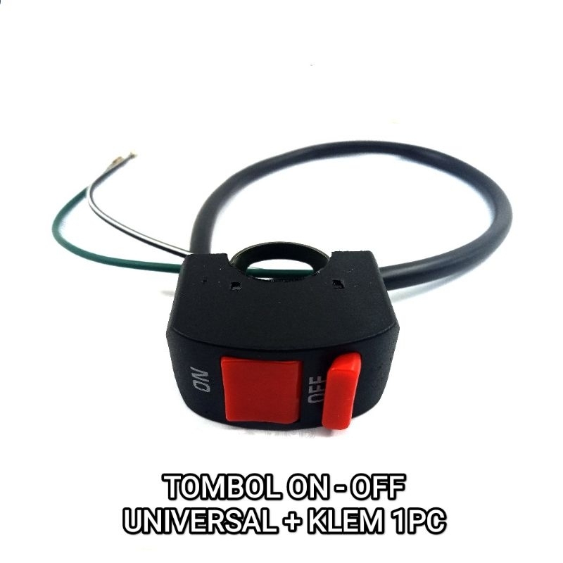TOMBOL Universal On - Off Button (+ Clamp) - Switch Bracket ขายึดแฮนด์ Dead On Starter Setater หลอดไ