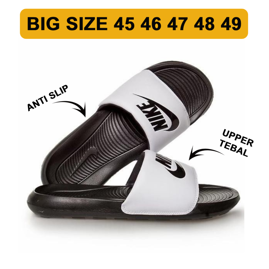 รองเท้าแตะใหม่ล่าสุด BIG SIZE 45 46 47 48 49 สไลด์ Nike Victori One Slide รองเท้าแตะผู้ชายผู้หญิงคุณภาพพรีเมี่ยมขนาดจัมโบ้ BIG ฟุตวัสดุยาง Anti Slip Casual รุ่น
