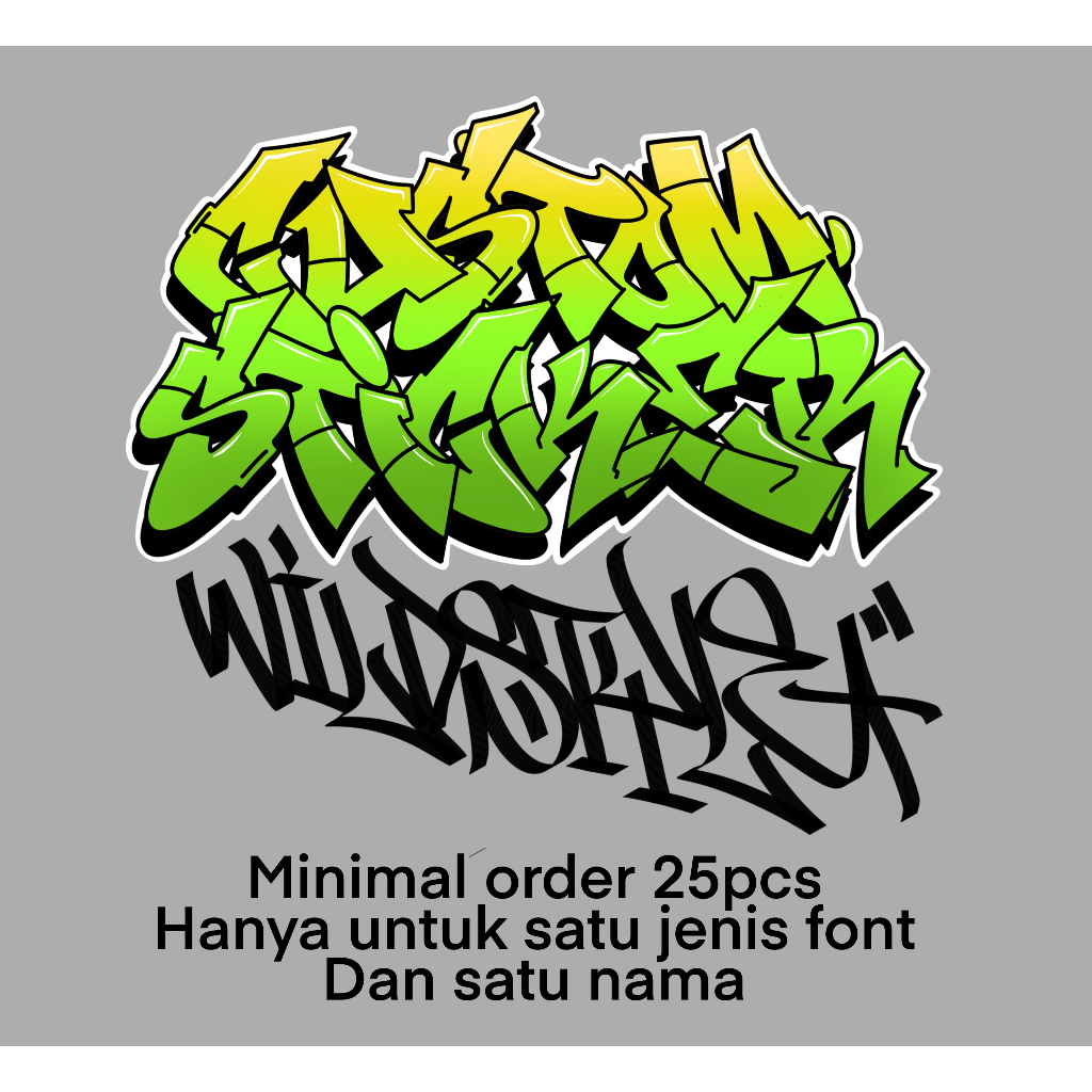 สติ๊กเกอร์ที่กําหนดเองสติ๊กเกอร์กราฟฟิตี wildstyle ชิ้นตัวอักษรชื่อของตัวเองลูกเรือแบรนด์ชุมชนตัดไดคัท