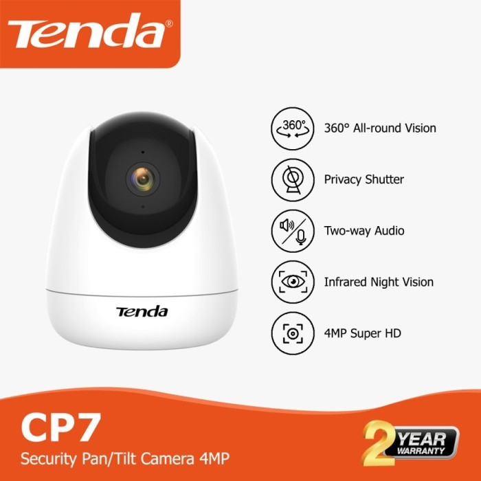 กล้องวงจรปิด Tenda CP7 Security Pan-Tilt Camera 4MP 360