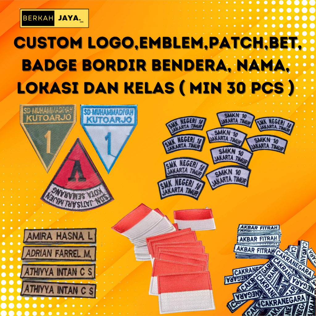 Minimal ป้ายโลโก้ที่กําหนดเอง Bet Bed Badge ชื่อเย็บปักถักร้อย, Class, Location, Flag Sewing Strong 