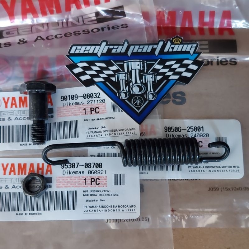 Per STANDARD ONE SIDE NUT BOLT RX KING, RXS, YT115 ORIGINAL YAMAHA YGP 90506-25801 / 90109-08032 / 95307-08700
