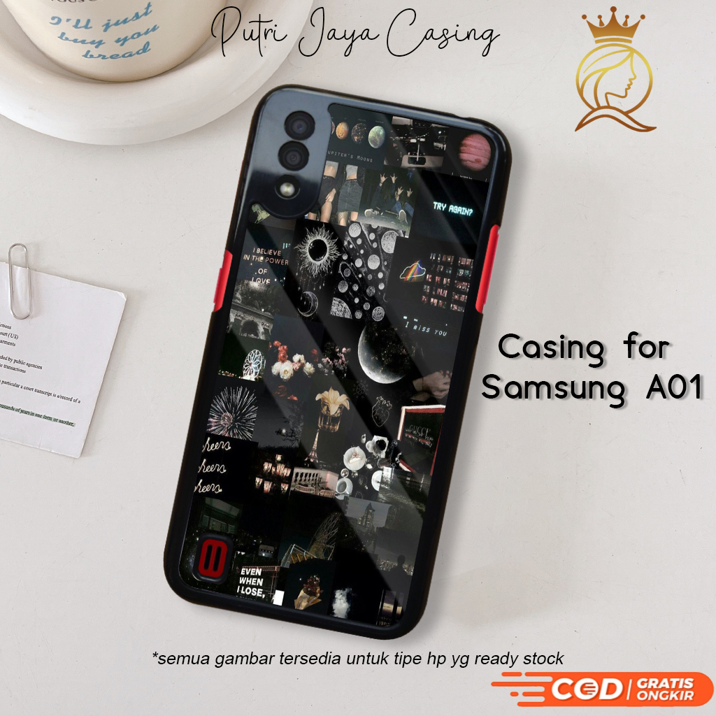 เคส Samsung A01 Aesthe Black Hardcase Softcase Glossy เคส Samsung A01 ใหม่ล่าสุด