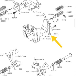 ที่หยุดแป้นเหยียบเบรก สําหรับ Kawasaki W175