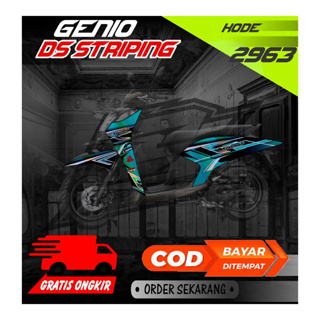 2963 Honda Genio Striping สติกเกอร์ลิสต์แผนภูมิสี แบบเรียบง่าย