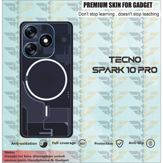 Garskin โทรศัพท์มือถือ TECNO SPARK 10 PRO สีดํา 2 ชิ้น