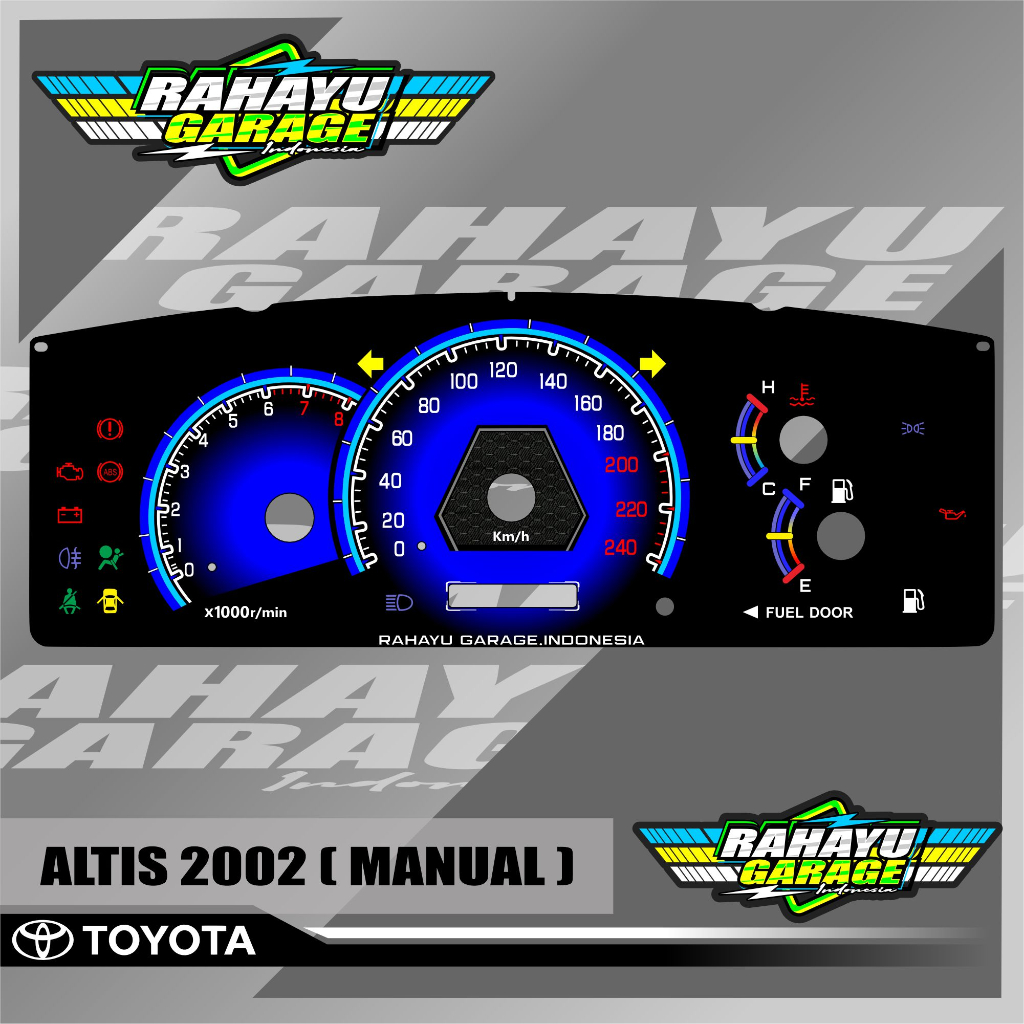 Toyota altis 2002 แผงหน้าปัดมาตรวัดความเร็ว แบบแมนนวล และแบบกําหนดเอง สําหรับ toyota altis 2002