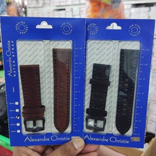 สายหนังแท้ 22 มม. 24 มม. AC ALEXANDRE CHRISTIE LEATHER STRAP TALIJAM