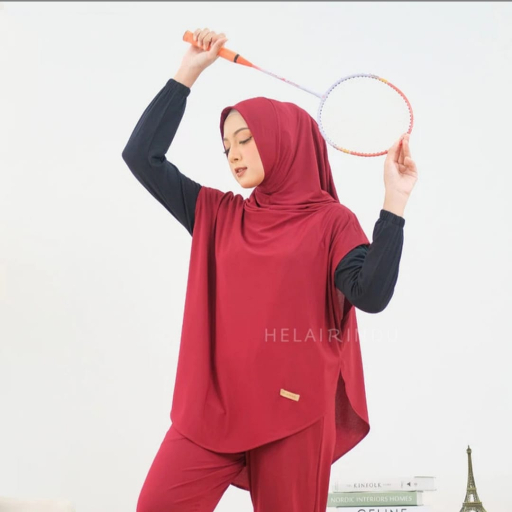 Jumbo Sporty Vest Hijab Instant Hijab Long Vest Premium Womens Sports Jersey