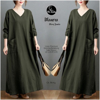 Gamis TERBARU MANORA DRESS WD M L XL XXL Material LINEN RAMI GAMIS Women Plain DUSTY LIME Black ARMY BROWN โมเดลล่าสุด ตอนนี้ JUMBO Can GAMIS Women ไม่มี HIJAB BAJU Party DRESS MUSLIM Women Korean MUSLIM Clothing Women