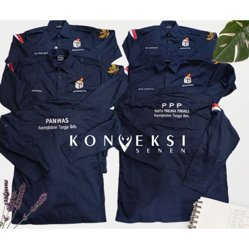 เสื้อ KEMEJA PPP กรรมการการเลือกตั้ง | ชุด PPP ปักเต็มตัว