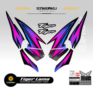 สติกเกอร์ TIGER 2000s OLD TIGER สําหรับติดตกแต่งรถยนต์ HONDA TIGER 2000s HONDA TIGER HONDA Stickers POLET TIGER Stickerskudecall MOTIF 6s