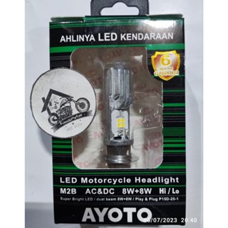 ไฟ LED Ayoto M2B H6 AC &amp; DC สําหรับรถจักรยานยนต์