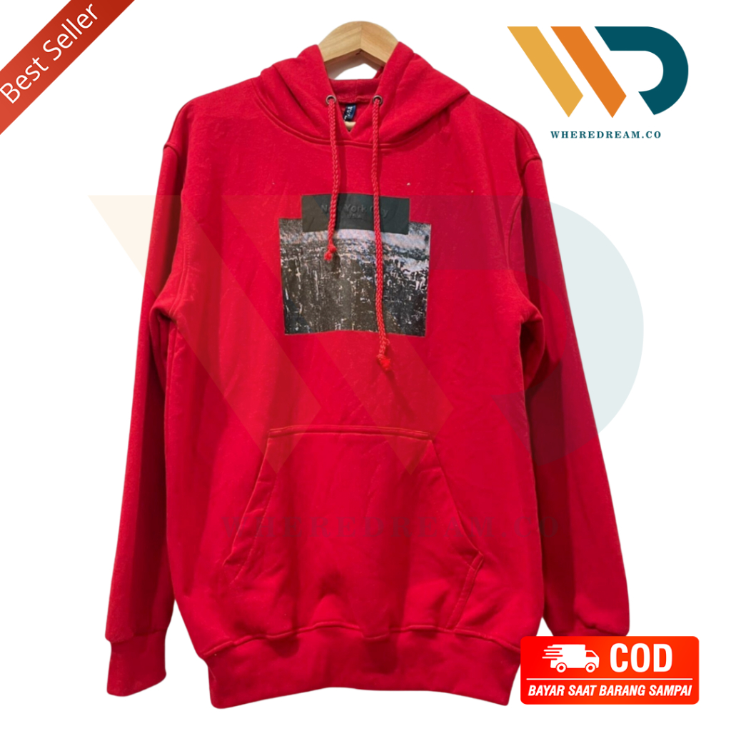 Hoodie HNM NEW YORK CITY RED JACKET HNM SWETER HM UNISEX ผู้ชายผู้หญิง HOODIE HNM SWEATSHIRT เสื้อกั