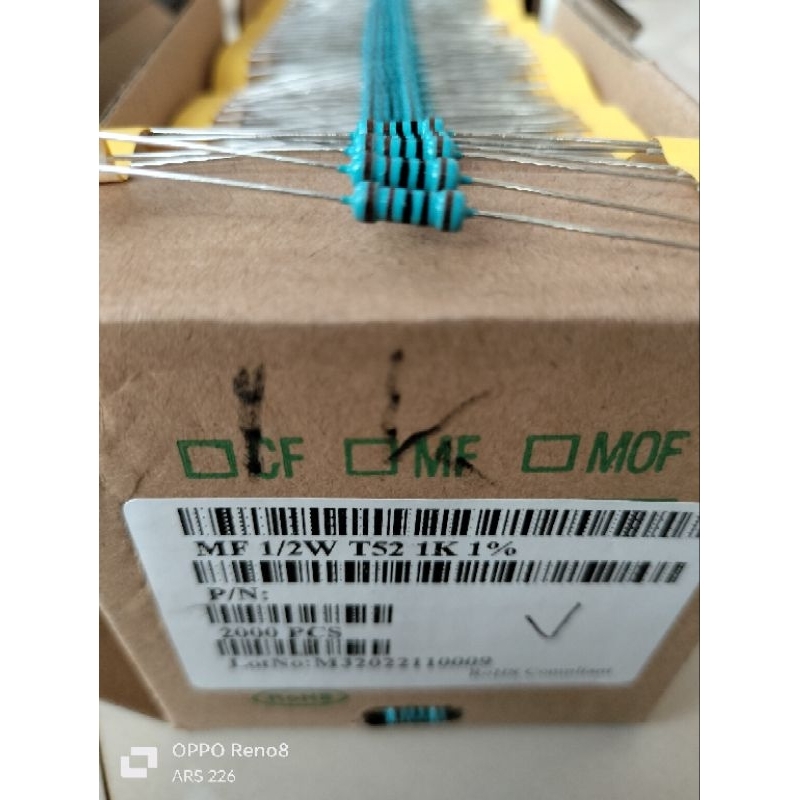 1/2W 1% 1K TAIWAN ม้วนต้านทาน