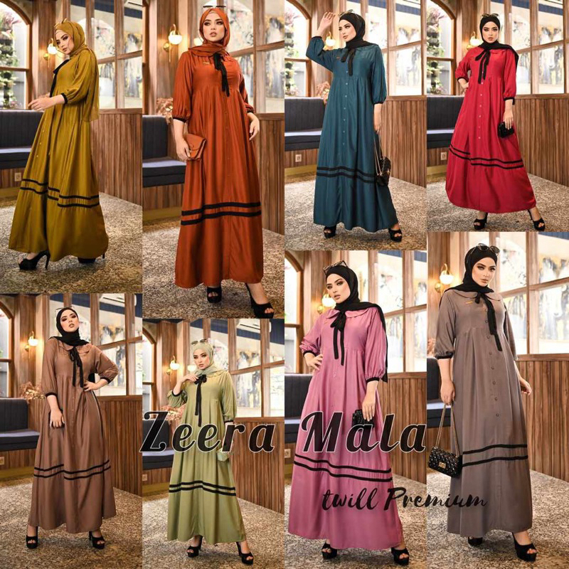 ZEERA MALA ARABIC DASTET MIDI DRESS MATT TWILL ORIPREMIUM