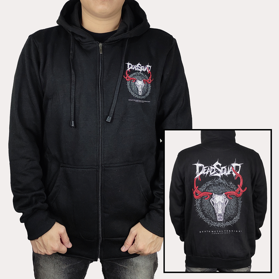 DEAD MUSIC HOODIE JACKET 07 ML XL XXL - DEADSQUAD HEAVY METAL JACKET - DEADSQUAD UNDERGROUND JACKET