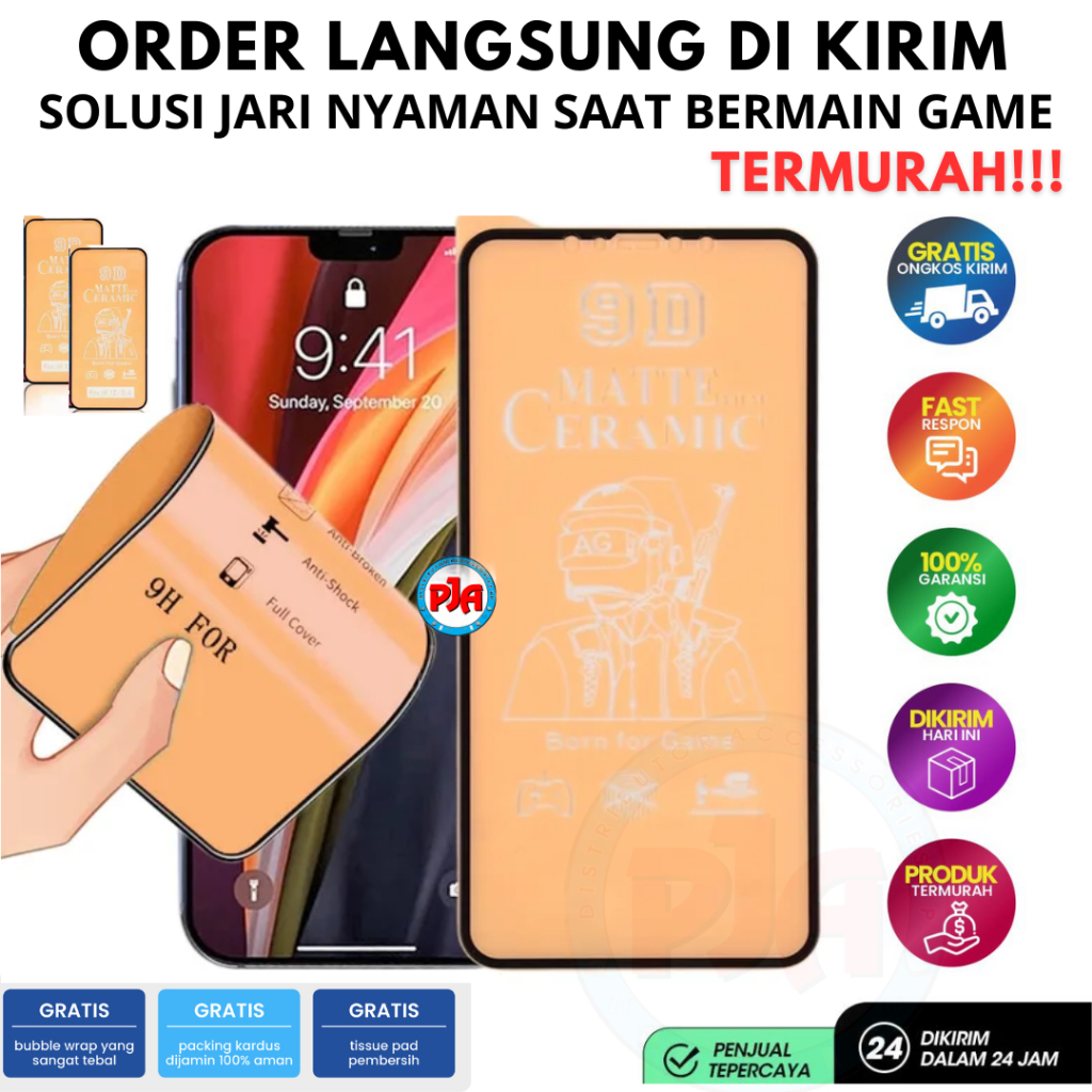LAYARกระจกนิรภัยAnti-Scratch TGเซรามิคMatte Gamingแบบเต็มหน้าจอOPPO A1K A11K A12 A15 A15S A16 A16E A