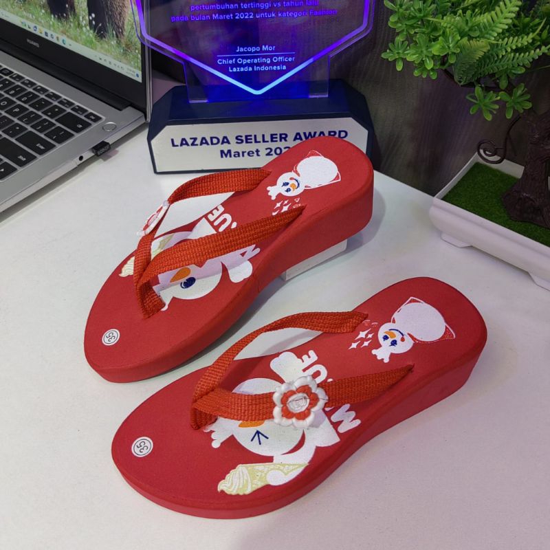 รองเท้าแตะส้นเตารีดเด็กผู้หญิง Mixue