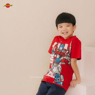 เสื้อยืด พิมพ์ลายหุ่นยนต์ Optimus โดย Sophomore Kids