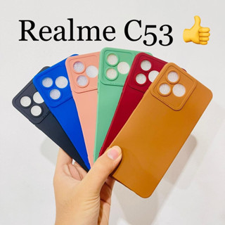 Softcase เคสโทรศัพท์มือถือ ซิลิโคนนุ่ม ผิวด้าน ลายกล้อง สีขาว สําหรับ Realme C55 Realme C53