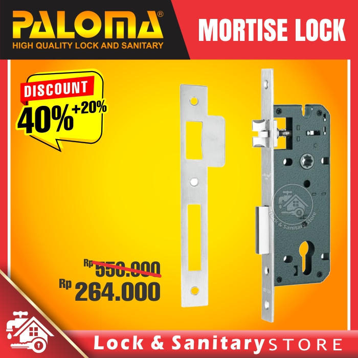 PALOMA MLP 332 MLP SPR 50 SSS Lockcase Swing Mortise Lock