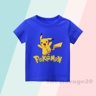 เสื้อยืด พิมพ์ลายโปเกม่อน PIKACHU PIKACHU สําหรับเด็กผู้ชาย และเด็กผู้หญิง