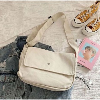 Slingbag Canvas Unisex Tas Selempang Kanvas Klasik Pria Dan Wanita Fashion Kekinian