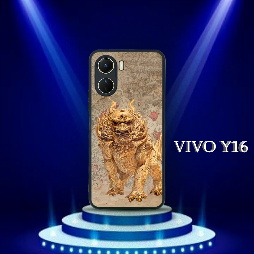 Hp [CF11] Vivo Y16 เคสกลิตเตอร์ | เคสโทรศัพท์ Vivo | Dragon MOTIF ตัวป้องกันสมาร์ทโฟน