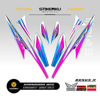 สติกเกอร์ ลาย Charisma STRIPING 125s 125s KARISMA STICKER 125s KARISMA STICKER DECALS Variations STRIKER Contemporary Charisma SIKER Unique ORI Stickersimple STRIPPING Motocycle Trim WAVE 125s SUPRA Father stickerkudecall