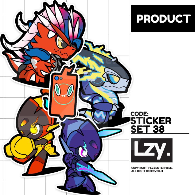 สติกเกอร์ SET 38 POKEMON SCARLET AND VIOLET (ST-038) โดย LZY