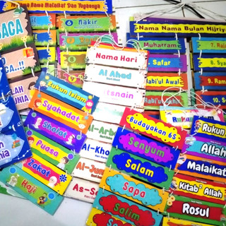 Poster Edukasi Hiasan Dinding Kelas TK SD SMP Dekorasi Dinding Kelas Rukun Islam Rukun Iman Nama Bulan Nama Malaikat Nama Hari Dan Budayakan 6S
