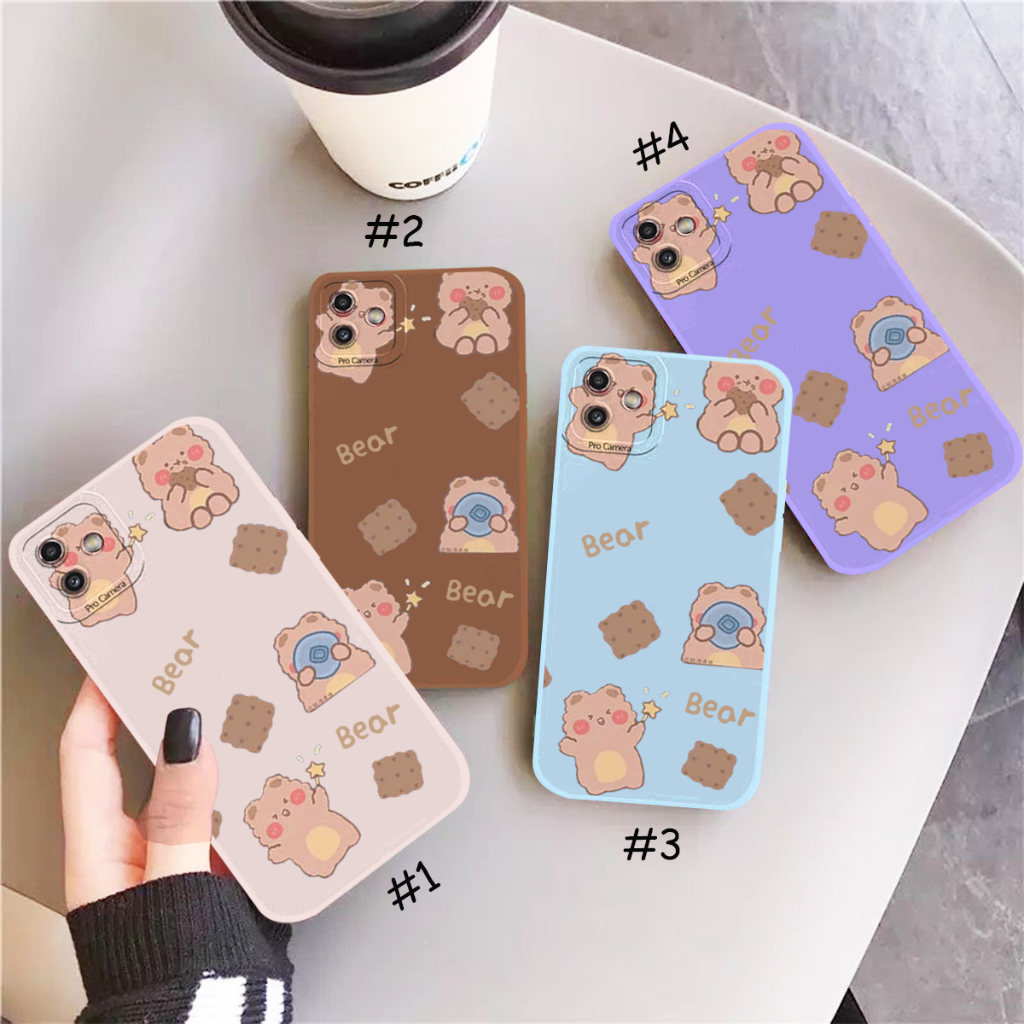 Hp [SSG10] Softcase Macaron Prokamera samsung A04/A04E/A04S/A13 4G 5G/A22 4G 5G หมี HAPPY CUTES Moti