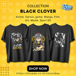 เสื้อยืด พิมพ์ลายอนิเมะ Black Clover