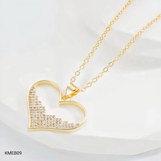 Kmeb09 - Love Shining สร้อยคอสเตนเลส 316L จี้ไทเทเนียม สีทอง เครื่องประดับแฟชั่น