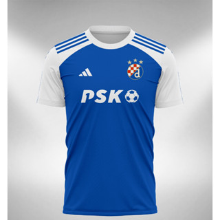 เสื้อกีฬาแขนสั้น ลายทีม Zagreb Home Dynamo Jersey 2023 2024