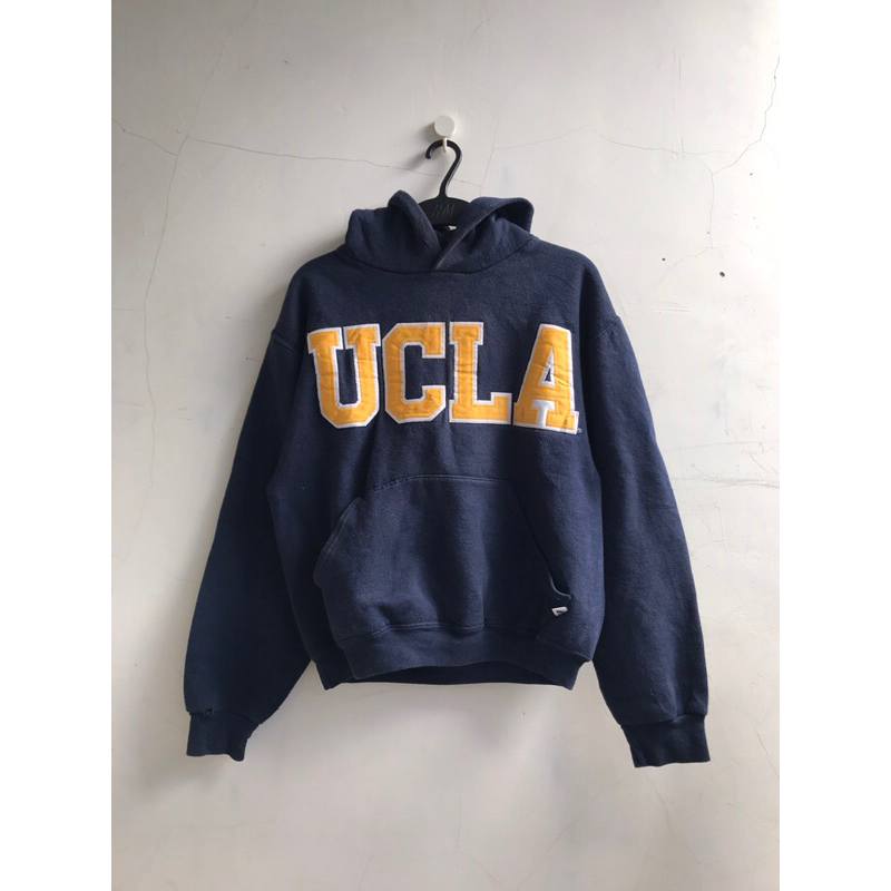 เสื้อกันหนาว มีฮู้ด ลาย Russell Athletic 1990s UCLA สไตล์วินเทจ