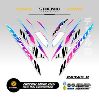 สติกเกอร์เชื่อมต่อ AEROX 155 12 สี 155 AEROX 155 AEROX 155 ลิสต์ เสา ตัวแปร NVX STICKER AEROX 155 เชื่อมต่อแล้ว DECAL Stickerkudecall