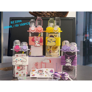 Botol Minum Anak Perifer Cinnamoroll Kuromi Kartun Botol Portabel 580ml 2304