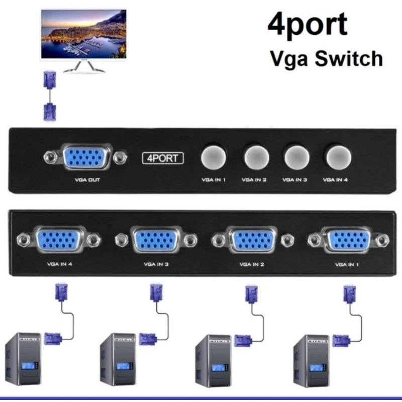 NEW VGA Switch 4Port / VGA Switcher 4 Port - ของแท้