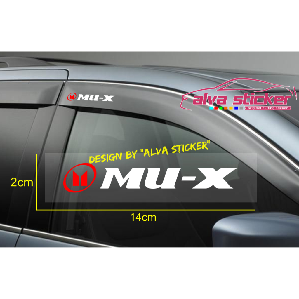 สติ๊กเกอร์ Mux สติ๊กเกอร์รางน้ํารถยนต์ isuzu mu-x 2 คู่ ขวาและซ้าย