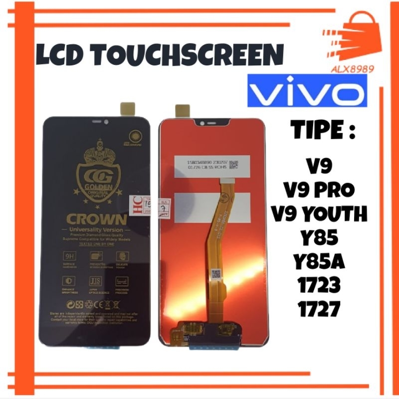 ชุดหน้าจอ Lcd ทัชสกรีน มงกุฎเต็มจอ ของแท้ 100% สําหรับ VIVO V9 V9 PRO V9 YOUTH Y85 Y85A 1723 1727