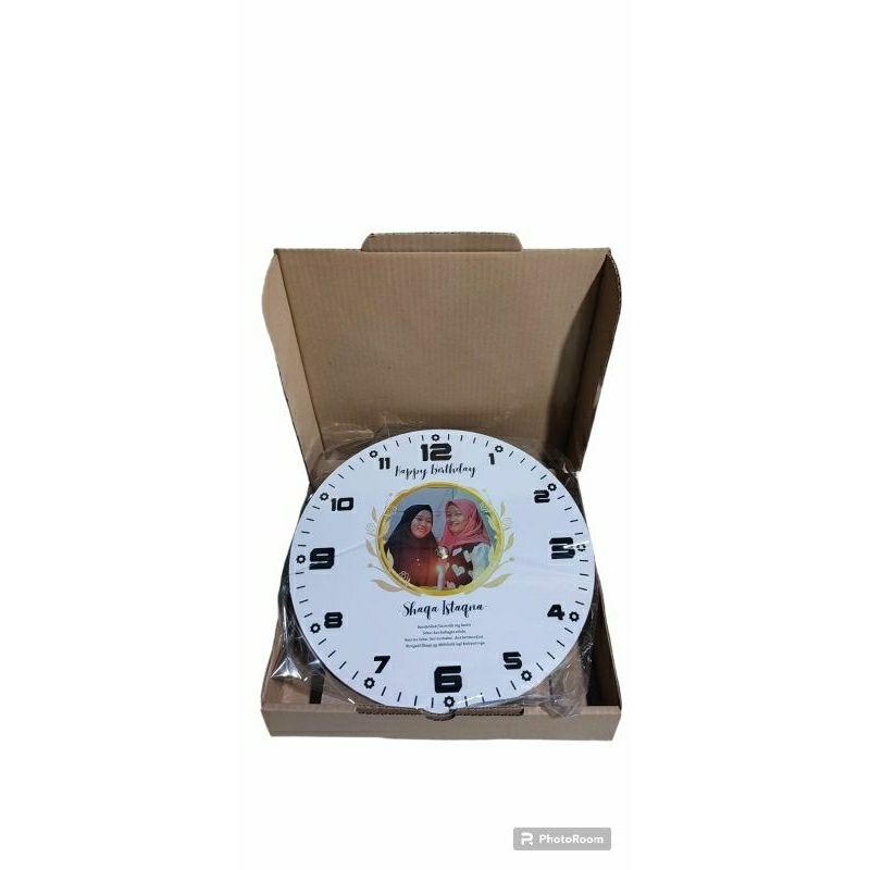 นาฬิกาแขวนแบบกําหนดเองพร้อมรูปถ่ายใด ๆ - ขนาดใดๆ 30x30 - รูปที่ 2