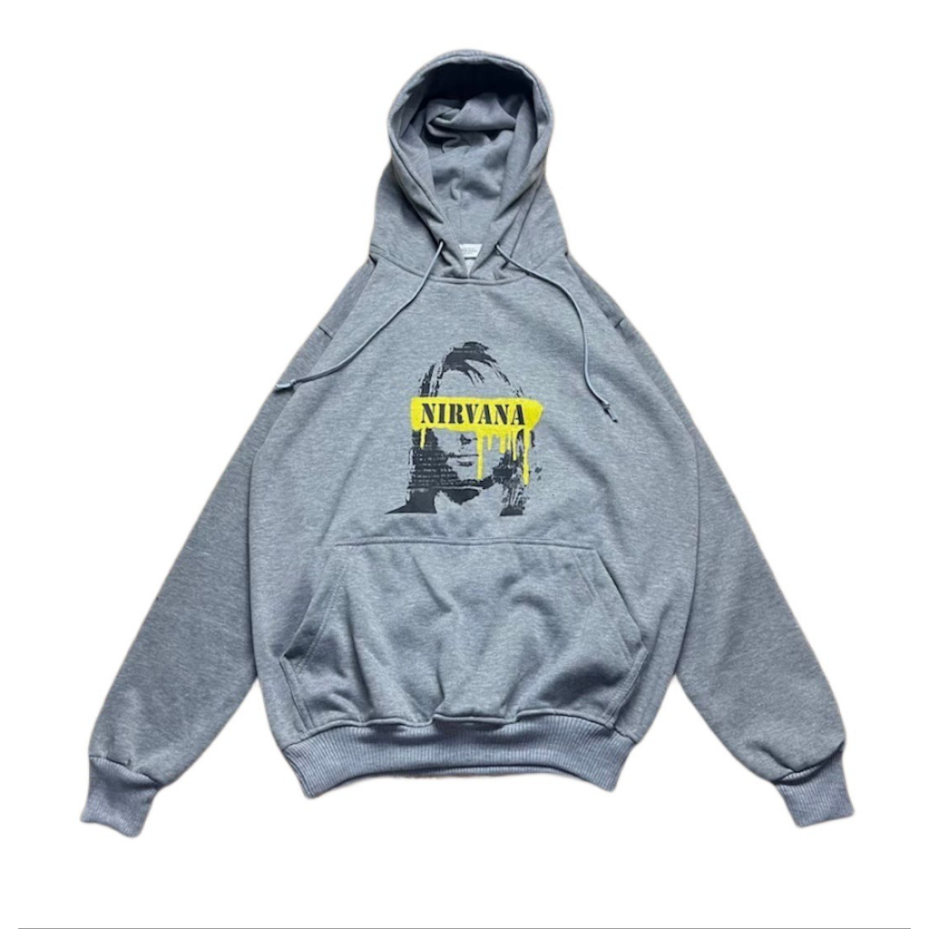 H&m NIRVANA KURT COBAIN GREY HOODIE JACKET