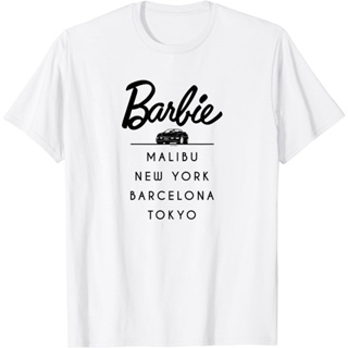 เสื้อยืด ลายบาร์บี้ Tour Malibu New York Barcelona Tokyo แฟชั่น สําหรับเด็ก ผู้ใหญ่ อายุ 12 3 4 5 6 7 8 9 10 11 12 ปี