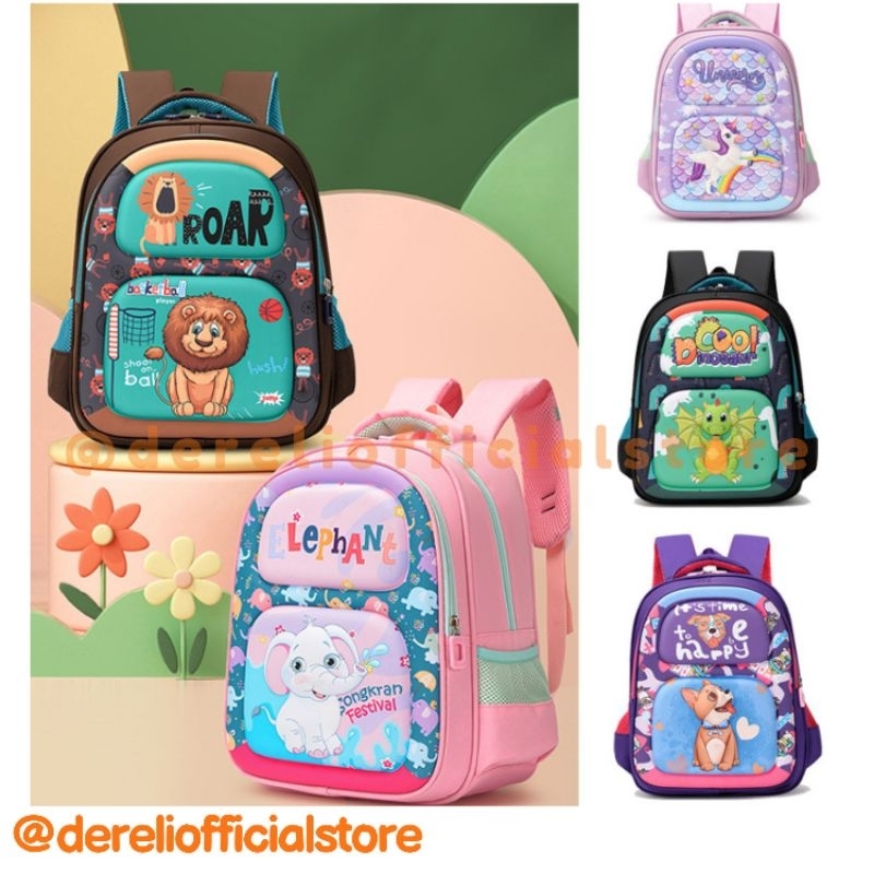 3D BAG - กระเป๋าเป้ 3D Character IMPORT Animal and Astronaut (8605) - IMPORTED 3D Embossed Childrens